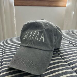 EUC Gray Mama Embroidered Hat